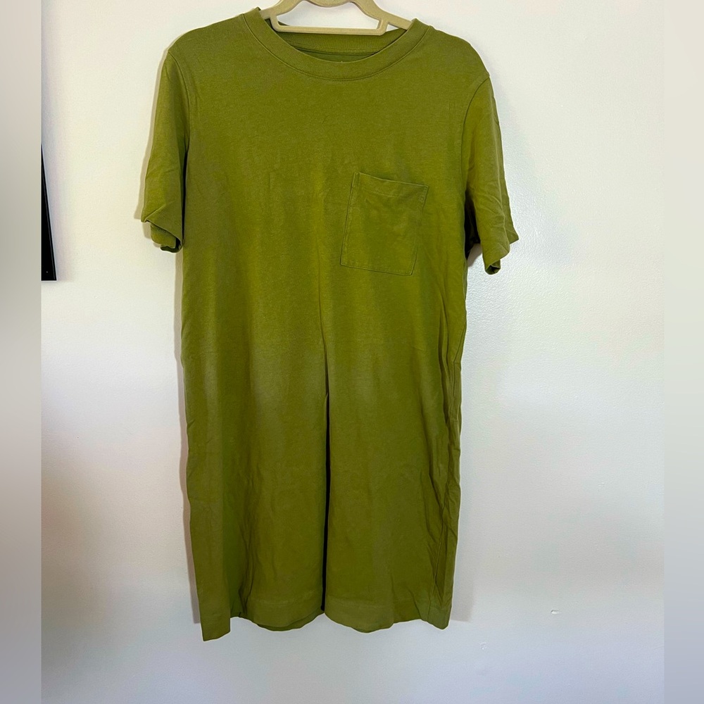 Everlane Green T-shirt Dress, size large